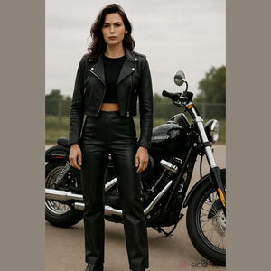 Danier Genuine Leather Pants black Size US 6 Black